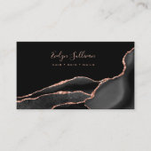 Carte de visite de parties scintillant en or rose (Devant)