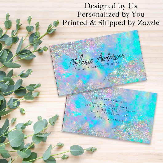 Carte de visite de Parties scintillant en pierre o