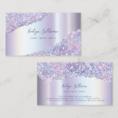 Carte de visite de Parties scintillant Faux Irides (Devant / Derrière)