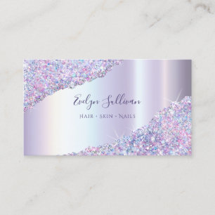 Carte de visite de Parties scintillant Faux Irides