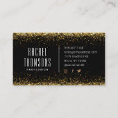 Carte de visite de Parties scintillant Gold de lux (Dos)