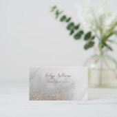 carte de visite de parties scintillant gris aquare (Debout devant)