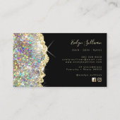 Carte de visite de parties scintillant holographiq (Dos)