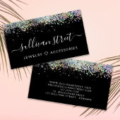 Carte de visite de Parties scintillant holographiq