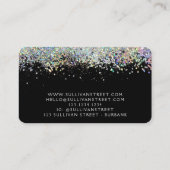 Carte de visite de Parties scintillant holographiq (Dos)