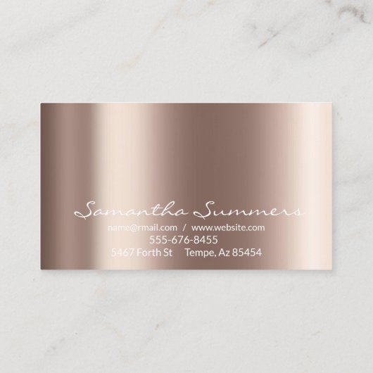 Carte de visite de Parties scintillant Mocha Mouss (Dos)