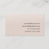 Carte de visite de Parties scintillant or rose ros (Dos)