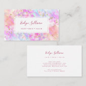 carte de visite de parties scintillant pastel (Devant / Derrière)