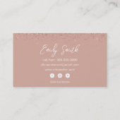 Carte de visite de Parties scintillant rose pâle p (Dos)