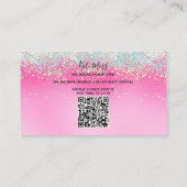 Carte de visite de Parties scintillant rose pour f (Dos)