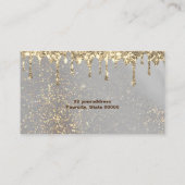 carte de visite de parties scintillant simulé (Dos)