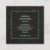 Carte de visite de Parties scintillant Turquoise d (Dos)