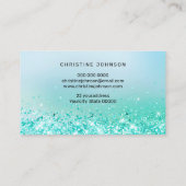 carte de visite de parties scintillant turquoise i (Dos)