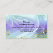 Carte de visite de Parties scintillant verte et vi (Dos)