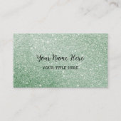 Carte de visite de Parties scintillant verte perso (Devant)