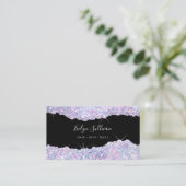 carte de visite de parties scintillant violet (Debout devant)