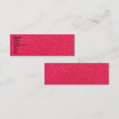 Carte de visite de parties scintillantes de roses (Devant / Derrière)