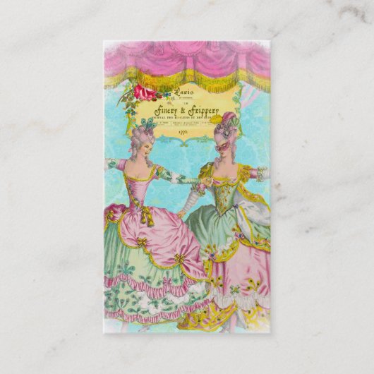 Carte de visite de parure et de colifichets de (Devant)