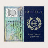 carte de visite de passeport (Extérieur déplié)