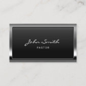 Carte de visite de pasteur de frontière de métal c (Devant)