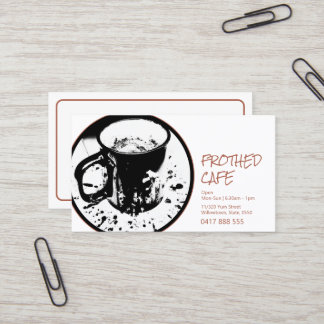 Carte de visite de pâte à café