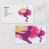 Carte de visite de patinage de glace - (Devant / Derrière)
