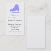 Carte de visite de patinage de glace (Devant / Derrière)