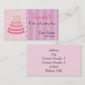 Carte de visite de pâtisserie (Devant / Derrière)