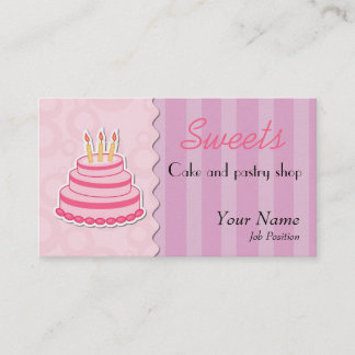 Carte de visite de pâtisserie