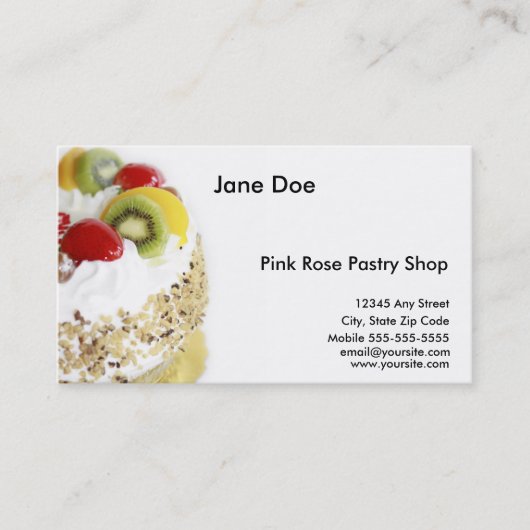 Carte de visite de pâtisserie (Devant)