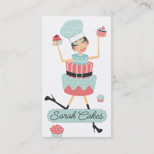 Carte de visite de pâtisserie Artisan cake diva cu (Devant)