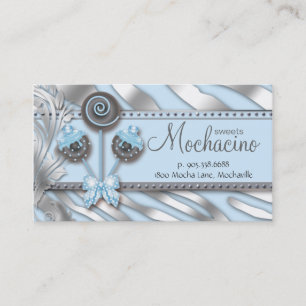 Carte de visite de pâtisserie Boulangerie Argent 