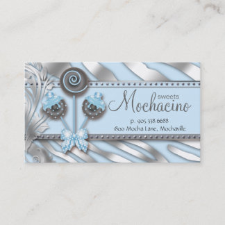 Carte de visite de pâtisserie Boulangerie Argent B