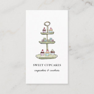 Carte de visite de pâtisserie Cupcakes mignons
