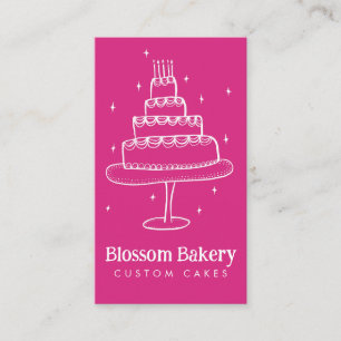 Carte de visite de pâtisserie de gâteau Traiteur Q
