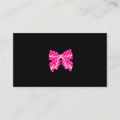 Carte de visite de pâtisserie Points Retro Noir (Dos)