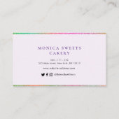 carte de visite de pâtisserie sur mesure (Dos)