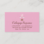 Carte de visite de pâtisseries Coeur rose Pois (Dos)