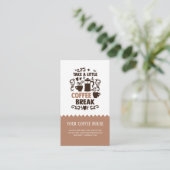 Carte de visite de pause café (Debout devant)