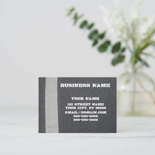 Carte de visite de pavage d'asphalte (Debout devant)