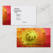 Carte de visite de pavot (Devant / Derrière)