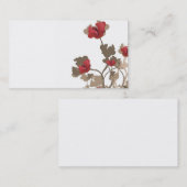 Carte de visite de pavots (Devant / Derrière)