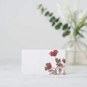 Carte de visite de pavots (Debout devant)