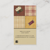 Carte de visite de pays rustique Carré de surface (Dos)