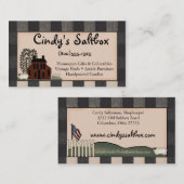 Carte de visite de pays Saltbox primitif (Devant / Derrière)