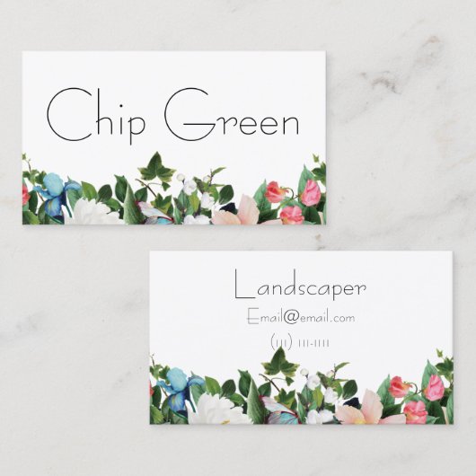 carte de visite de paysage (Devant / Derrière)