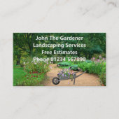 Carte de visite de paysage de jardin (Devant)