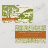 Carte de visite de paysage de Nouveau d'art (Devant / Derrière)