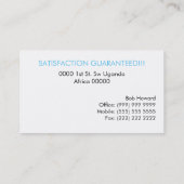 Carte de visite de paysage professionnel (Dos)