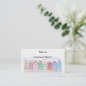 Carte de visite de paysage urbain pastel (Debout devant)